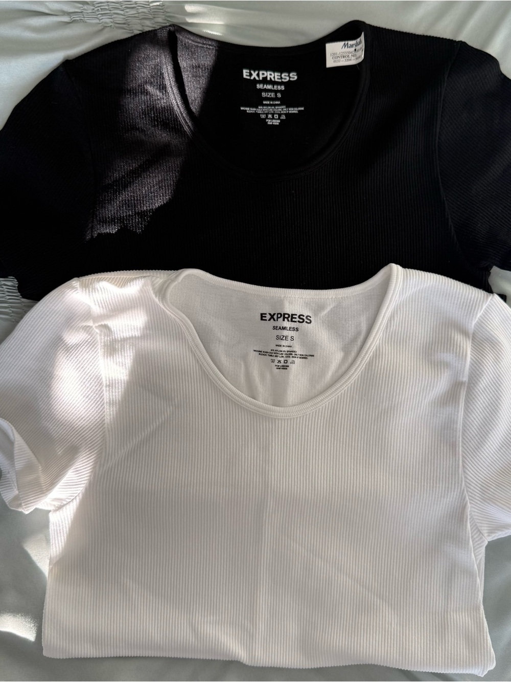 2 Express Seamless Ribbed Tees